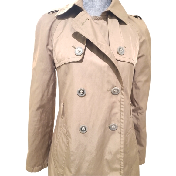 Express Women's Tan Trench Coat Size Small - Picture 4 of 8